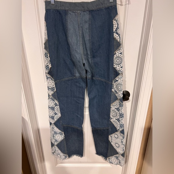 Free people We The Free Blue Flare Patchwork Jeans in the element size 26 - Picture 5 of 7